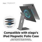 elago Premium iPad Magnetic Stand Designed for iPad Pro 12.9"(5th,4th Gen), 11"(3rd,2nd Gen), Air 10.9"(5th,4th Gen), Mini 8.3"(6th Gen, A17 Pro), 10.9"(10th Gen) [Dark Grey] - color: Dark Grey