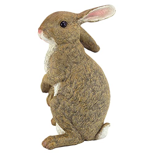 Design Toscano QM200681 Hopper the Bunny Standing Rabbit Indoor/Outdoor Garden Statue, 6 Inches Wide, 11 Inches Tall, Handcast Polyresin, Full Color Finish - style: Hopper