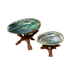 Pack of 2 Stands | 4" and 6" Wooden Tripod Stand - Hand Carved Room Decor Holder, Ideal Crystal Ball Stand, Rock Stand, Vase Holder Stand for Abalone Shell, Decorative Bowl, Sphere, or Geode JC-046-B - size: Pack of 2 Stands | 4" and 6"