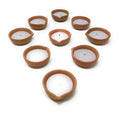 Serene Spaces Living 5-Hour Candle in Handmade Terracotta Pot by CPAA, Ideal for Lighting at Christmas, Set of 9