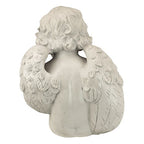 Design Toscano JE101261 Angel of Meditation Shelf Sitting Statue, 13 Inch, Polyresin, Antique Stone