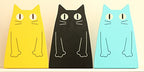 TOBSON Cute Cat Heavy Duty Bookend Nonskid Bookends Art Decoration,A Pairs(Blue) - color: Blue