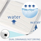 3PCS Water Absorbing Stone Tray, Fast Drying Stone Sink Tray, Stones Soap Trays, Water Absorbent Diatomite Trays, Diatomite Coasters for Kitchen Sink Bathroom Counter, Hand Soap Dish & Holders - color: 1pcs 21×10cm + 2pcs 10×10cm White Wave