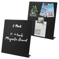 2 Pack Magnetic Board,Magnet Board,Metal Magnetic Bulletin Board,Magnet Display Stand for Home, School, Kitchen, Office (Black) - color: Black