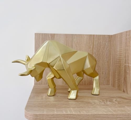 SMRTHMRT Abstract Geometric Sculptures Animals Statues,Collectible Figurines Home Office Tabletop Ornaments (Gold) - color: Gold