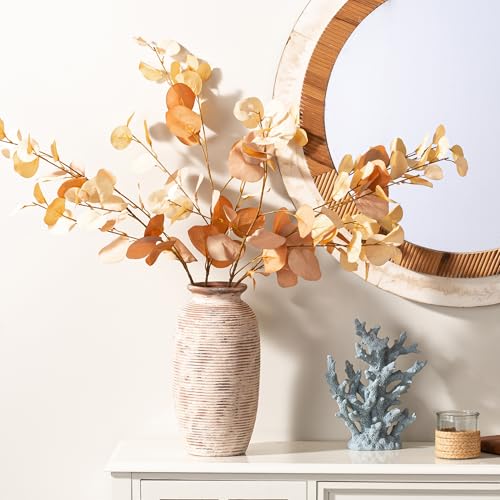 Ceramic Rustic Flower Vase, Large Farmhouse Vases Home Decor, 12.5" Tall Pottery Decorative Pampas Vase for Table Living Room Entryway Mantel Bookshelf Bedroom Bathroom Kitchen - color: 12.5“ H - Rustic