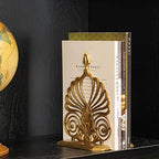 Shelf Decoration Creative Light Luxury Bookends Simple Retro Book Reading Rack Desk Desktop Storage Brass Stand Ornaments Home Decorations Holder