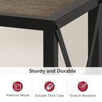 Tajsoon Industrial Console Table 41.8", 2 Tier Entryway Table with Storage Shelves, Narrow Sofa Table with Stable X-Frame, for Living Room, Hallway, Foyer, Office, Dark Grey - color: Dark Grey