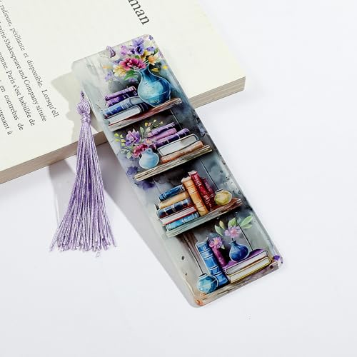 Colorful Art Flower Bookshelf Bookmark - Romantic Artsy Vibe Bookmarks, Perfect Reading Gift for Book Lovers, Bookworms and Friends (2pcs/Set A) - style: 2pcs/set A