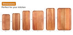 Wooden Serving Platters Long Charcuterie Boards Acacia Wood Decorative Trays for Home Decor Cheese Board Snack Appetizer Plates Kitchen Dinner Tray for Food Dish Rectangle Cake Dessert Platter - size: 14" × 5.5" × 0.6"