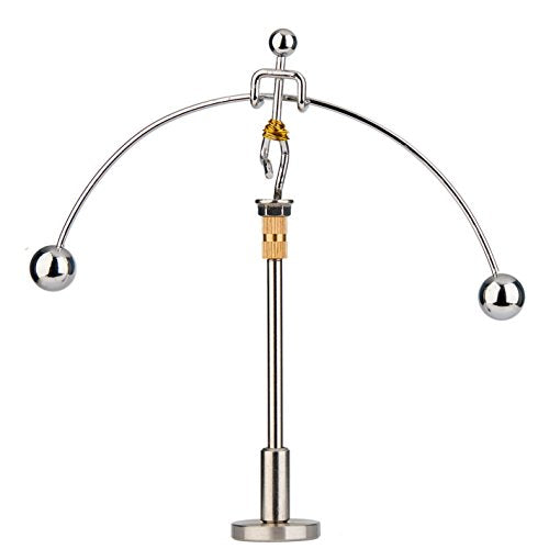 Sunnytech Steel Physics Toy Kinetic Art Balance Toy Balancing Decompressive Science Psychology Home Office Toy for Desk Decor Golden Pants Hercules WJ149 - style: WJ149