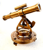 Brass Alidade Decorative Telescope 4" with Base Compass Gifts (4 Inch) - size: 4 Inch
