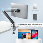 Jakeko Strong Magnetic Portable Monitor Desk Clamp - 75mm VESA Mount 4.7" 12.9" 15.6" 16" 17.3" 18.5 inch 360° Rotate Base Tablet Holder Arm JK07B1 - size: Up to 18.5''