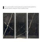 WeDoDecor Luxury Real Black Marble Bathroom Small Tray Vanity Decorative Rectangular Stone Tray for Countertops Dresser Guest Towels Holder Makeup Cologne Organizer for Toilet Tank Bathroom Accessory