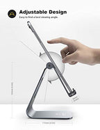 Lamicall Tablet Stand, Tablet Holder for Desk - Multi-Angle Adjustable Tablet Desktop Dock Gifts, Compatible with iPad Pro 11, 12.9, Air, Mini, Fire HD, Galaxy Tab, and Other 4-13" Tablets, Gray - color: Grey