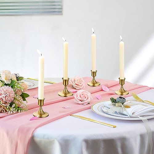 Sziqiqi Candlesticks Holder for Wedding Table Centerpiece - Gold Taper Candle Holders Candle Stick Holder Bulk for Christmas Candlelight Dinner Wedding Party Festival Decor 6 Pieces - color: Gold-style 2, size: 6 Pcs
