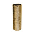 Royal Imports Flower Glass Ceramic Vase Decorative Centerpiece for Home or Wedding - Etched Cylinder Shape, 4"x12", Gold - size: Cylinder (4x12)