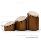 Oirlv Solid Wood 3 Pcs Ring Display Stand Jewelry Showcase Holder SM094 (Creamy-White) - color: Creamy-white