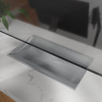 16" x 10" Stainless Steel Tray Deep Countertop Tray & Counter Organizer Tray for Cash, Coins, Files Brushed Finish, Slip-Resistant, Durable Design for Banks, Stores, & Offices - size: 19" x 12.5" x 3"