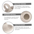 MAGICLULU 2pcs Nordic Ceramic Candle Holder Compact Table Decor for Dining Home Bar Accent with Chic Minimalist Design