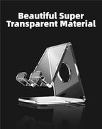 TOPGO Acrylic Cell Phone Stand, Clear Phone Holder for Office Desk, Vanity, Kitchen, Bedside Table, Compatible with iPhone 17/Smartphones/iPad/Switch/Kindle, Office Desk Accessories - color: Clear
