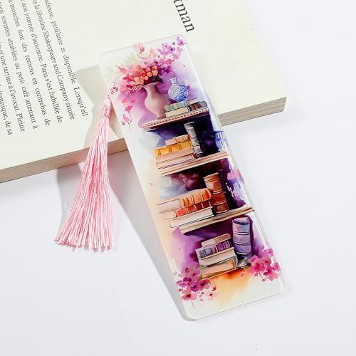 Colorful Art Flower Bookshelf Bookmark - Romantic Artsy Vibe Bookmarks, Perfect Reading Gift for Book Lovers, Bookworms and Friends (2pcs/Set B) - style: 2pcs/set B
