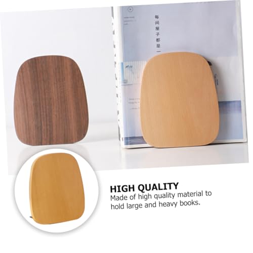 Creative Beech Bookend for Shelves Decorative Book Stand with Smooth Finish Minimalist Style Organizer for Home Office Library and Student Bookshelves