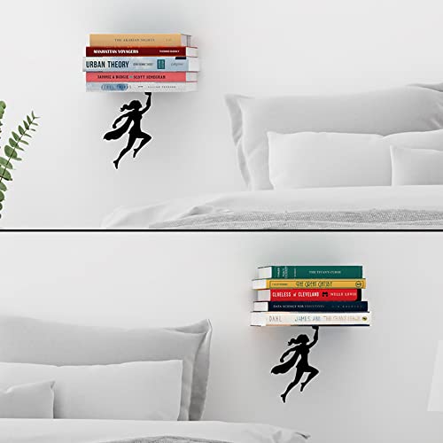 Artori Design Floating Bookshelf for Kids, Invisible Metal Book Shelf, Wall Decore Book Lovers Bookshelf (2 x Wondershelf) - size: 2 x Wondershelf