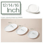 DOWAN Large Serving Platter, 16"/14"/12" Porcelain Platters for Entertaining Wedding Party, White Oval Plates Set of 3, Serving Dishes for Serving Food, Housewarming Gifts - color: Ellipse