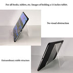10 PCS 6‘’ x 4‘’ Acrylic Book Display Stand Clear Easel Without Ledge Tablet Holder for Displaying Books, Pictures, Notebooks, CDs, Artworks, etc (Large)