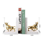 Bookends Creative Light Luxury Bookends Pure Copper Retro Book Reading Rack Desktop Storage Book Stand Ornaments Home Decorations Bookends & Book Racks