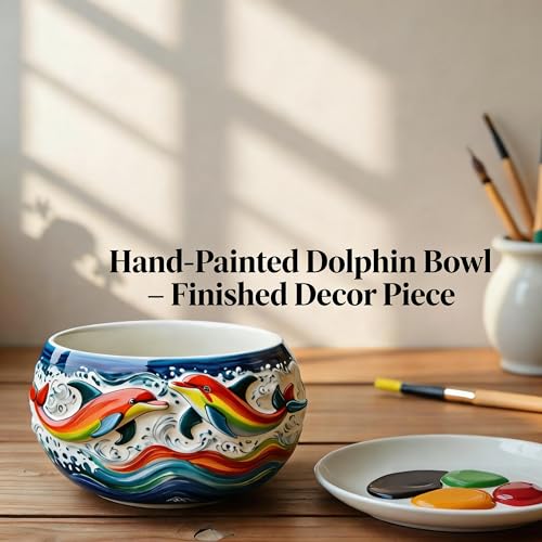 1Pc Dolphin Jar Silicone Mold, 3D Ocean Wave Bowl Resin Mold for Epoxy Casting Succulent Planters, Concrete, Clay, Candle Holders, Storage Box, Trinket Dishes DIY Home Decor Handmade Gifts - color: Dolphin Resin Mold