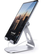 Lamicall Tablet Stand, Adjustable Tablet Holder - Desktop Stand Dock Holder for 4-13" Tablets, iPad Pro 11, 9.7, 10.5, 12.9 Air Mini, Kindle, Tab, iPhone 17 Pro Max, Switch, Office Desk Accessories - color: 1-Silver