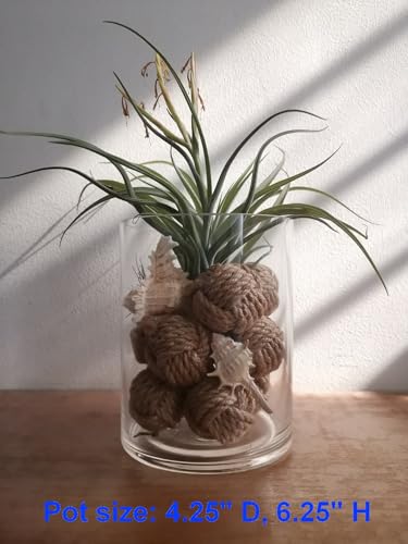 Elkpruu 10PCS Orbs Decorative Mini Balls for Centerpiece Bowls, Christmas Decorative Rope Balls for Bowls, Vase Filler, Decorative Bowl fillers for Farmehouse Coastal Table Decor