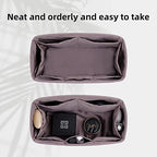DGAZ Silk Purse Organizer Insert For Hermes Kelly Danse 22 bag，Silky Smooth Bag Organizer，Luxury Handbag & Tote Shaper（Konjac purple，22） - color: Konjac purple