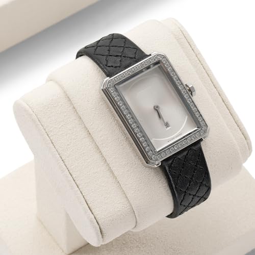 Microfiber Watch Display Stand T-bar Watch Stand Holder Organizer For Men And Women Wristwatch, Bracelet,Storage Display Rack (White) - color: Beige, size: 1 Slot