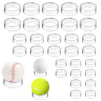 ElevateTech 15 Pcs Clear Sphere Display Stand, Plastic Sphere Stands Ball Stand Holder Rings Acrylic Clear Small, Medium, Large Round Baseball Ring Stands for Decorative Eggs Crystal Balls - 3 Sizes