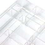 ZEXALOR 8-Section Clear Drawer Organizer, Large Acrylic Drawer Divider Tray for Desk,Bathroom,Office Makeup,Junk, Plastic Drawers Organizer 13.7" x 8.7" x 2" (8-Section)
