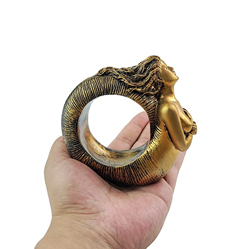 Mermaid Conch Crystal Ball Stand Sphere Display, Natural Healing Feng Shui Glass Orb Holder Base Statue Decoration, for 40mm-60mm Sphere - style: Mermaid Conch