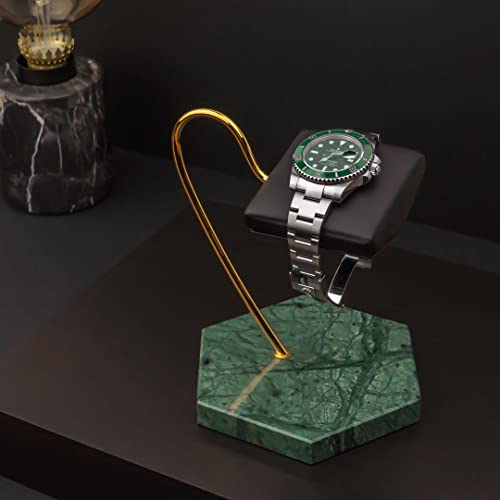 LYS&LYX Watch stand watch display stand watch holder watch Handcrafted watch holder (Green/Glod/Black) - color: green/glod/black