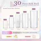 30pcs Glass Vase Cylinder Vases for Centerpieces Small Flower Glass Vases Home Decor Centerpiece Table Clear Flower Vase Decorations for Wedding＆Holiday 4,6,7.5,8,10 Inch Tall - size: 30Pack-4+6+7.5+8+10Inches