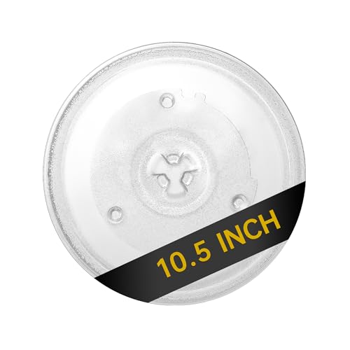 10.5" Microwave Glass Turntable Plate, 10.5" / 27cm Microwave Tray Replacement Glass Plate, Glass Tray Replacement for LG, GE, Magic Chef, Hotpoint, Panasonic, Kenmore, etc - size: 10.5"