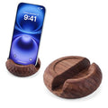 Walnut Wood Cell Phone Stand for Desk Handcraft Diamond Patterned Minimalist Decor for Desk Kitchen Counter Office Easy of Use Sturdy and Stable - style: wood diamond stone