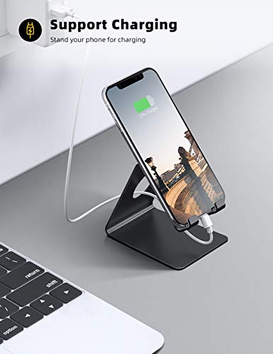 Lamicall Cell Phone Stand, Phone Dock: Cradle, Holder, Stand for Office Desk - Black - color: Black
