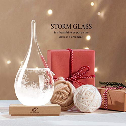 Storm Glass Cool Unusual Gifts Storm Glass Weather Predictor Snow Globes for Adults Galileo Thermometer Indoor Creative Forecast Nordic Style Decorative Weather Gifts - size: L