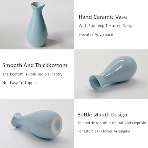 Simple Vase for Flowers Plants, Small Cute Flower Vase for Modern Table Shelf Home Decor Wedding Boho Decor, Farmhouse (1pc-XJH-Brown) - color: 1pc-xjh-brown