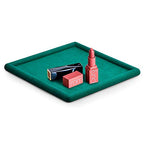 Oirlv Top Microfiber Jewelry Tray Square Nightstand Organizer Rings Earrings Necklace Trinket Storage Tray Showcase Jewelry Display (Green) - color: Green