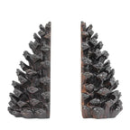 Creative Co-Op Pinecone Shaped Resin Bookends (Set of 2 Pieces) - color: Bronze