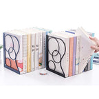 JIARI Adjustable Bookends Metal Book Ends Holder Shelf Heavy Duty Nonskid Bookend for Heavy Book (Round Black)