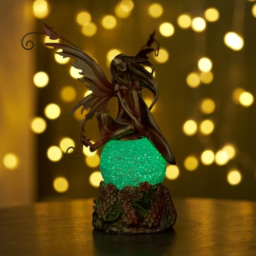 Resin Fairy Statue with Light, Hand-Painted Angel Figurine Graceful Fairy Sculpture Spring Decor for Home, Living Room, Bedroom Decor, Thoughtful Gift for Women, Girls - size: Light 01